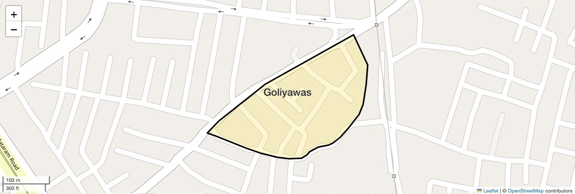 Location Map of Goliyawas, Jaipur