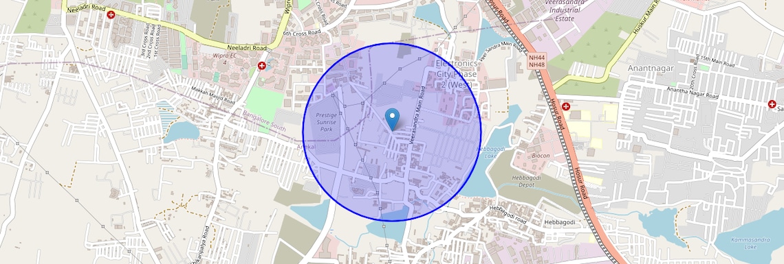 Location Map of Gollahalli, Bangalore