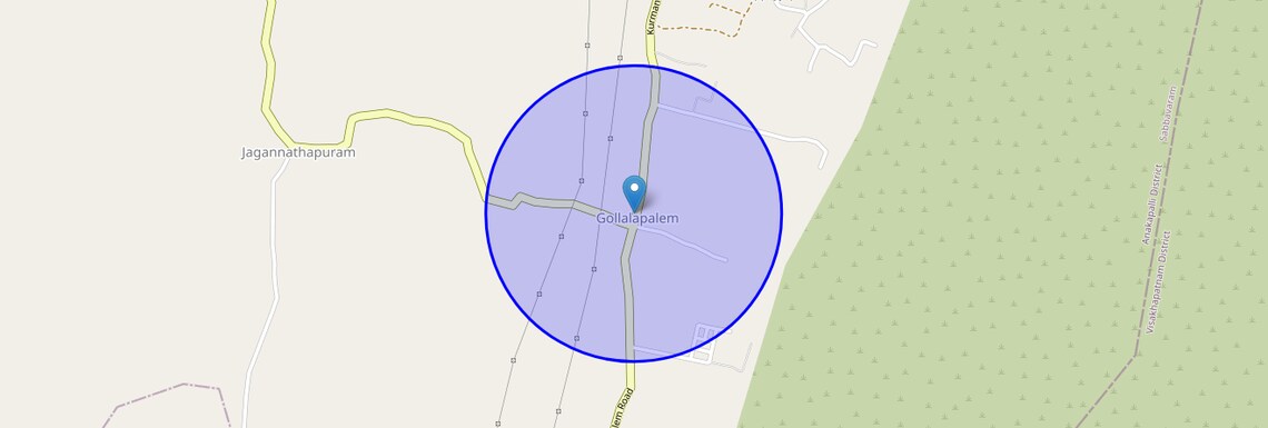 Location Map of Gollapalem, Vizag