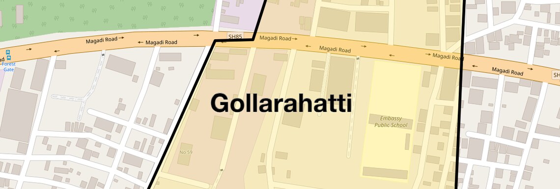 Location Map of Gollarahatti, Bangalore