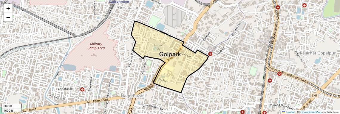 Location Map of Golpark, Kolkata