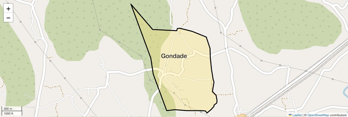 Location Map of Gondade, Thane