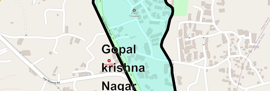 Location Map of Gopal krishna Nagar, Thane