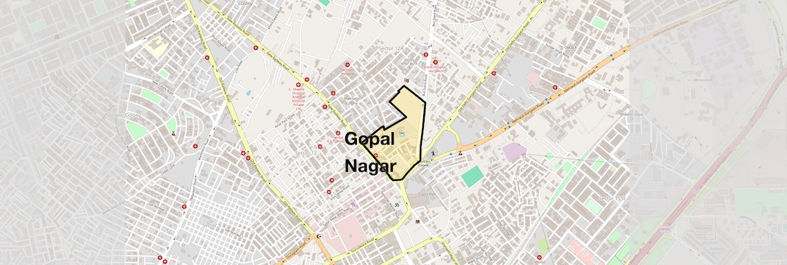 Location Map of Gopal Nagar, Gurgaon