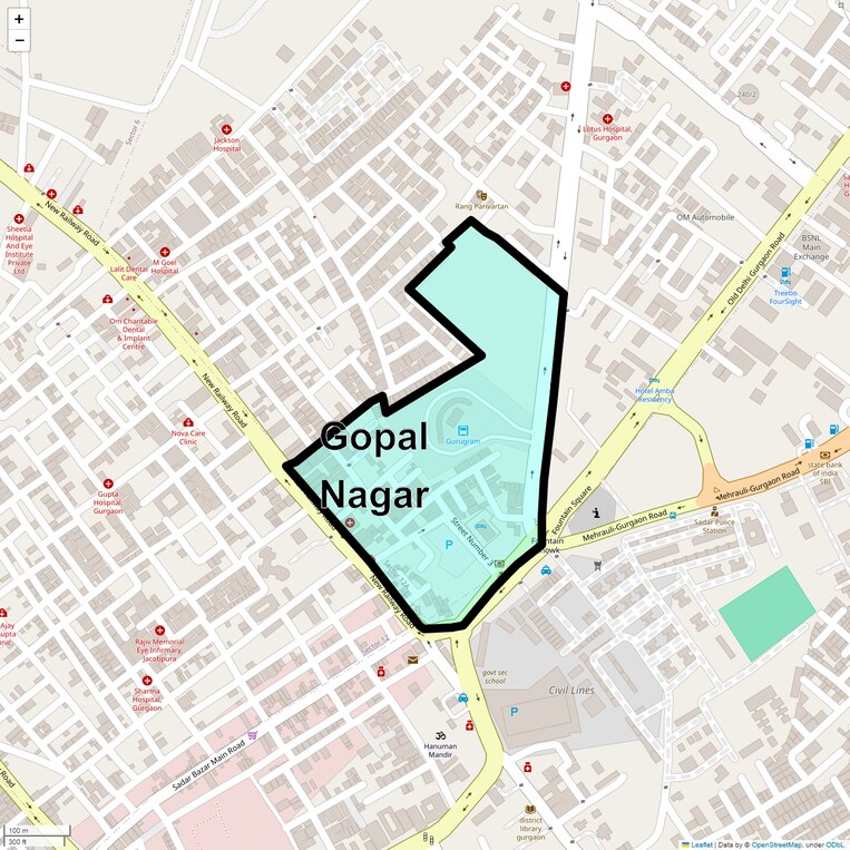 Location Map of Gopal Nagar