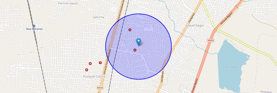 Location Map of Gopal Nagar, Nagpur