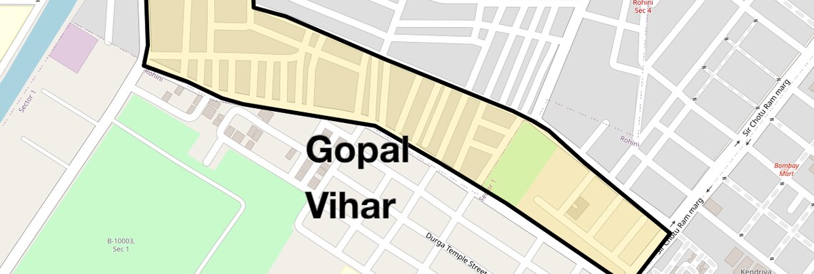 Location Map of Gopal Vihar, Delhi