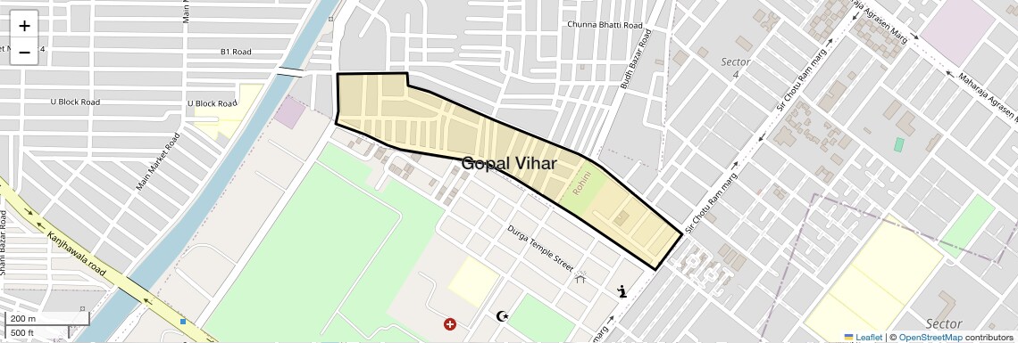Location Map of Gopal Vihar, Delhi