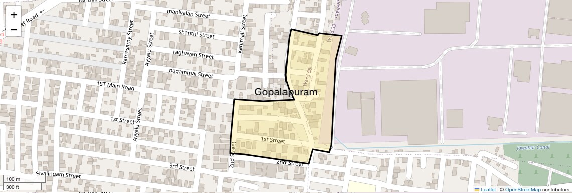 Location Map of Gopalapuram, Chennai