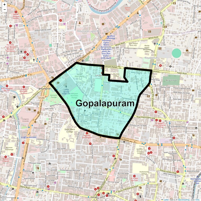 Location Map of Gopalapuram