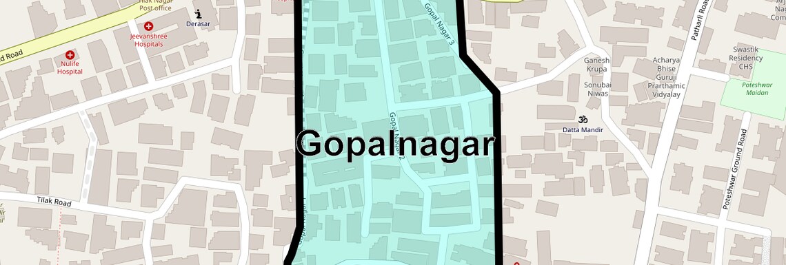 Location Map of Gopalnagar, Thane