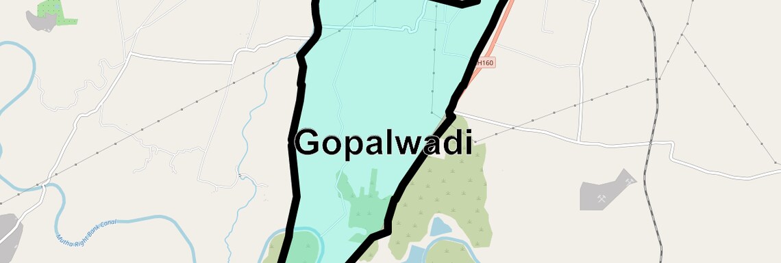 Location Map of Gopalwadi, Pune