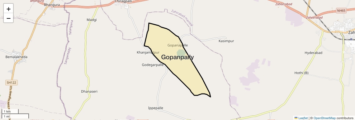 Location Map of Gopanpally, Hyderabad