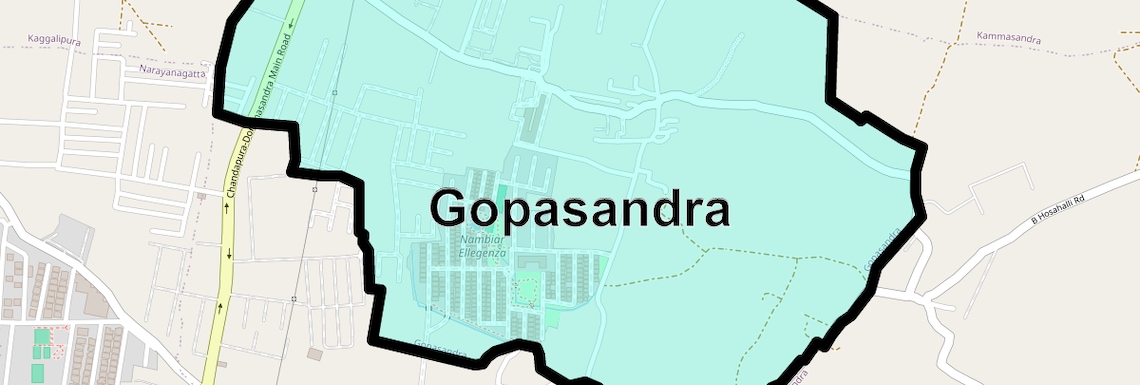 Location Map of Gopasandra, Bangalore