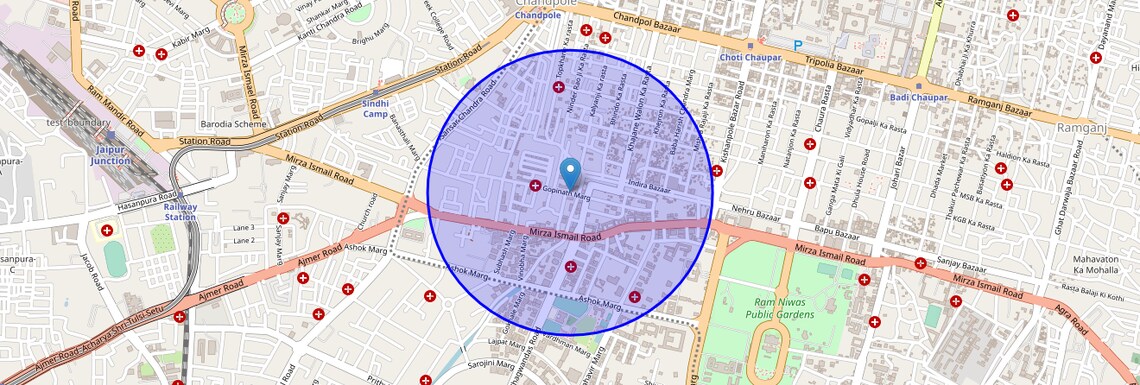 Location Map of Gopinath Marg, Jaipur