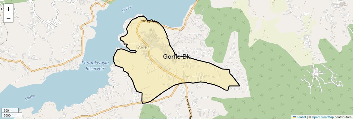 Location Map of Gorhe Bk, Pune