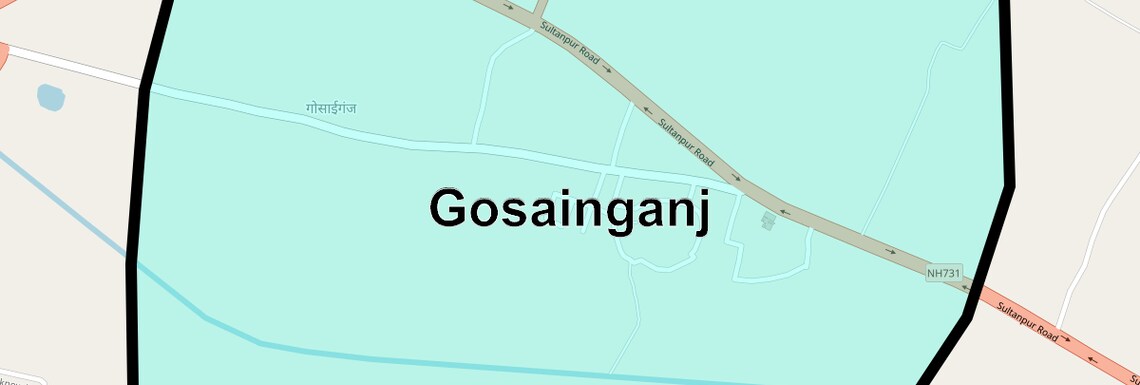 Location Map of Gosainganj, Lucknow