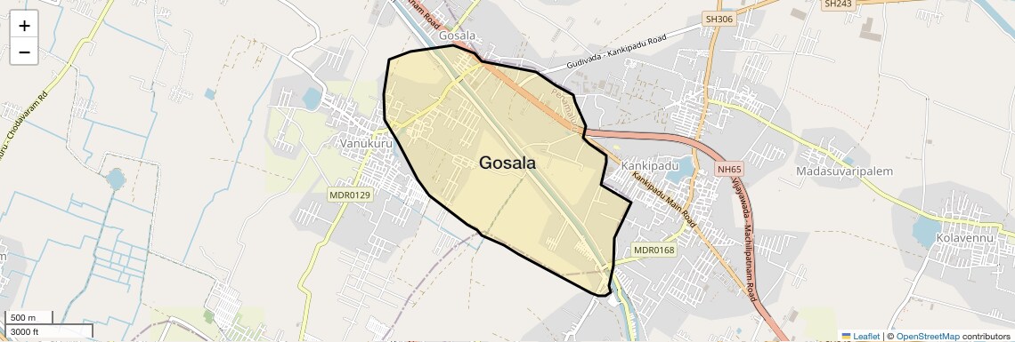 Location Map of Gosala, Vijayawada