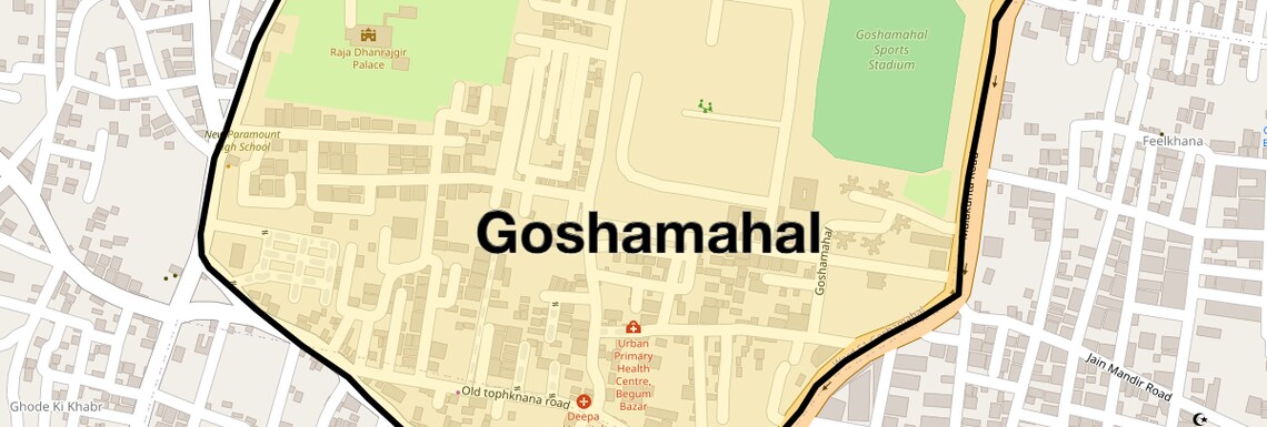 Location Map of Goshamahal, Hyderabad