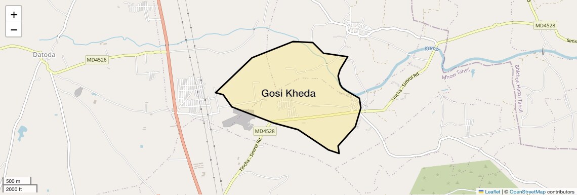 Location Map of Gosi Kheda, Indore