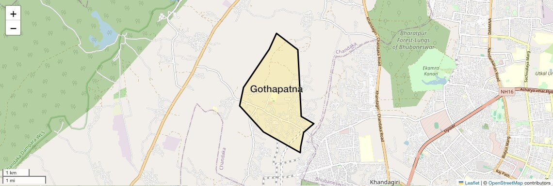 Location Map of Gothapatna, Bhubaneswar