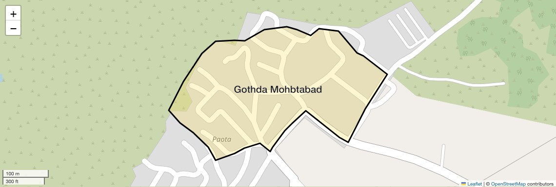 Location Map of Gothda Mohbtabad, Faridabad