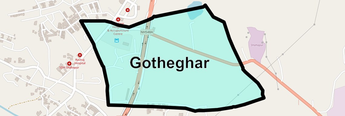 Location Map of Gotheghar, Thane