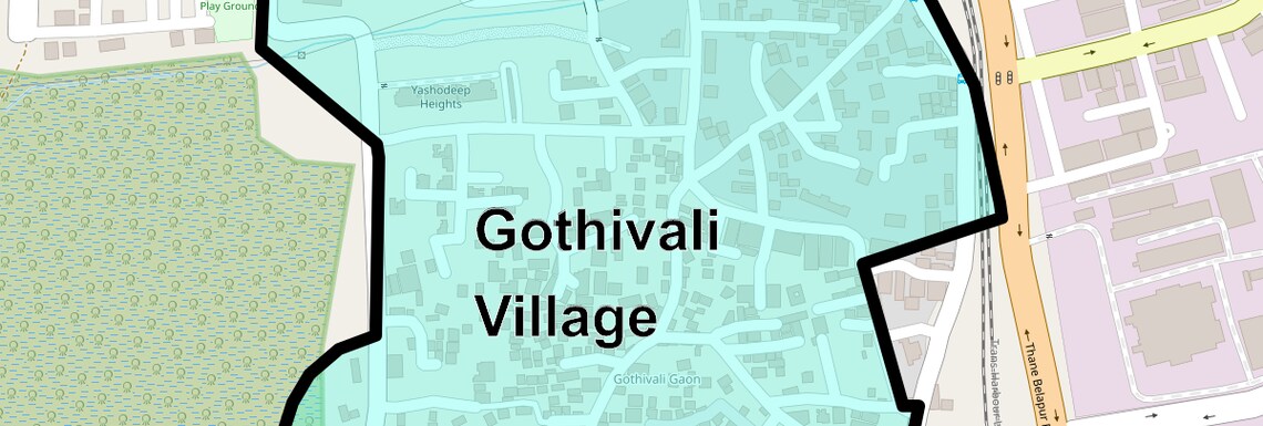 Location Map of Gothivali Village, Navi Mumbai