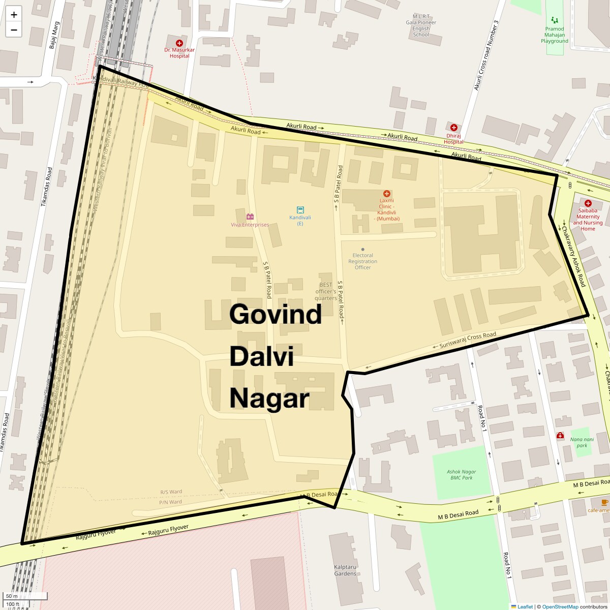 Location Map of Govind Dalvi Nagar, Mumbai