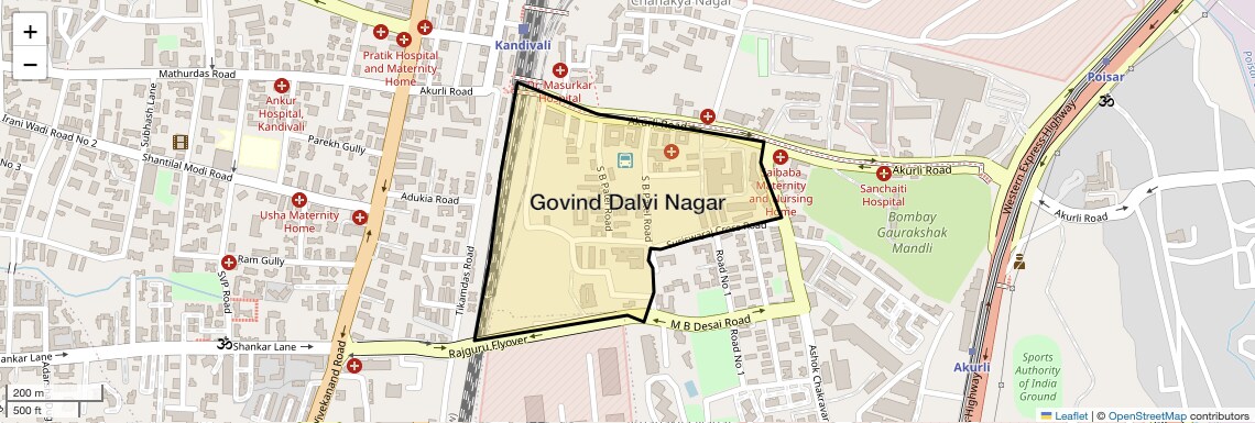 Location Map of Govind Dalvi Nagar, Mumbai