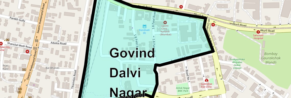 Location Map of Govind Dalvi Nagar, Mumbai
