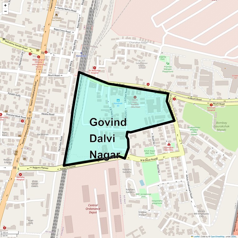 Location Map of Govind Dalvi Nagar