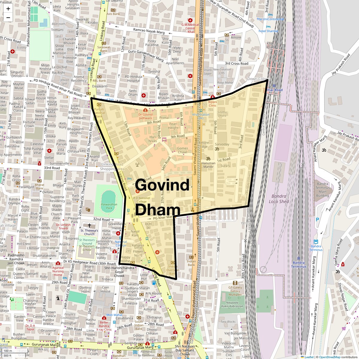 Location Map of Govind Dham, Mumbai