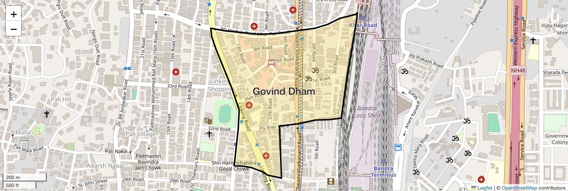 Location Map of Govind Dham, Mumbai