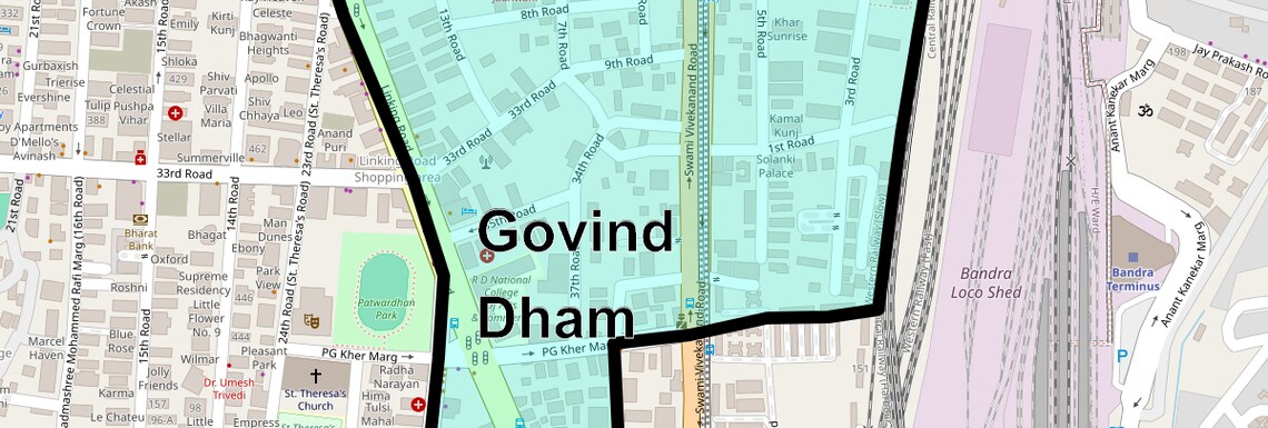 Location Map of Govind Dham, Mumbai