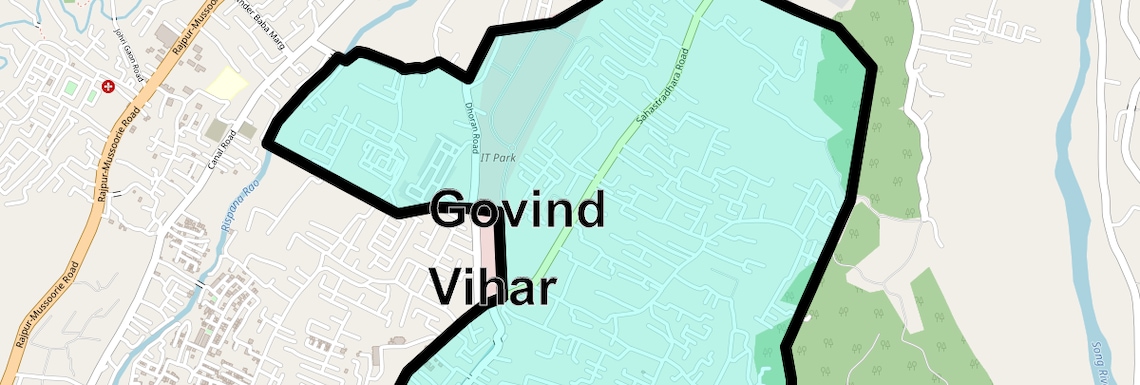 Location Map of Govind Vihar, Dehradun