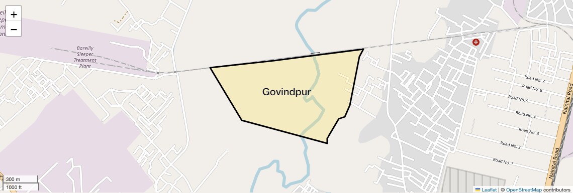 Location Map of Govindpur, Bareilly