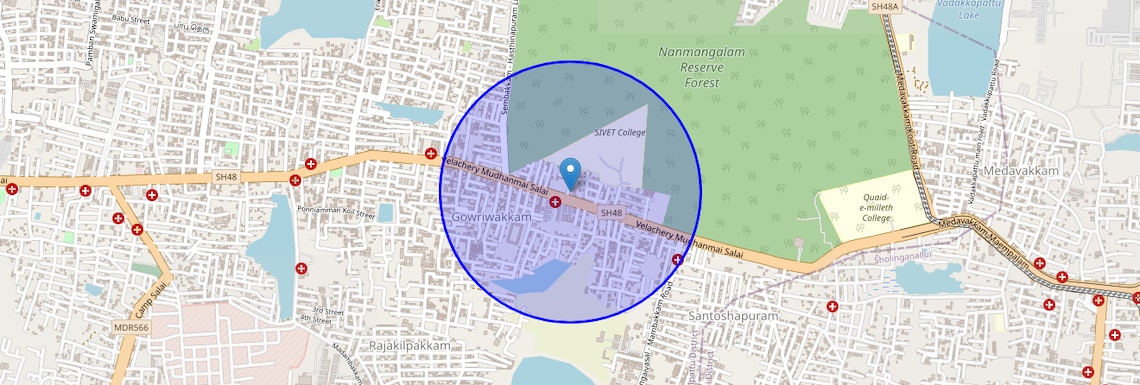 Location Map of Gowrivakkam, Chennai