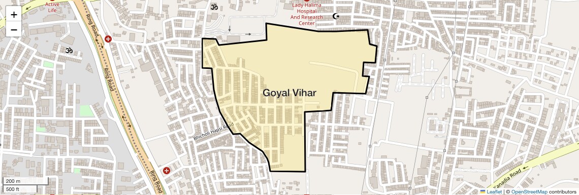 Location Map of Goyal Vihar, Indore