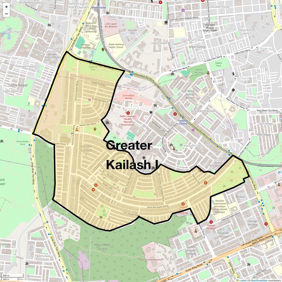 Check Time Travel of Greater Kailash I, Delhi