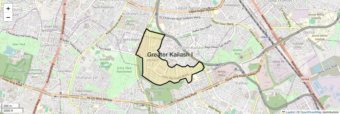 Greater Kailash I Map