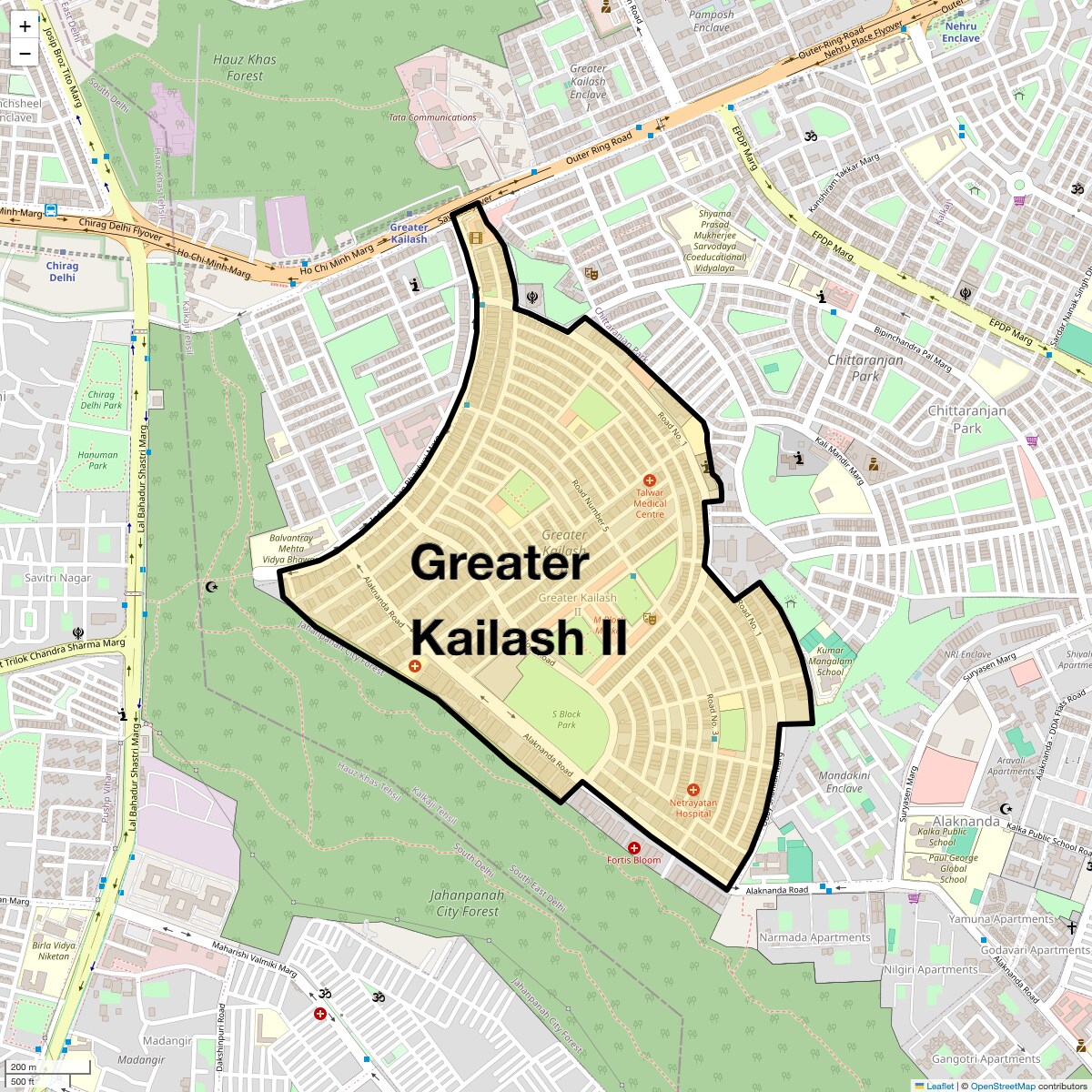 Check Time Travel of Greater Kailash ii, Delhi