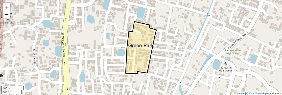 Location Map of Green Park, Kolkata