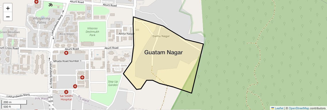 Location Map of Guatam Nagar, Mumbai
