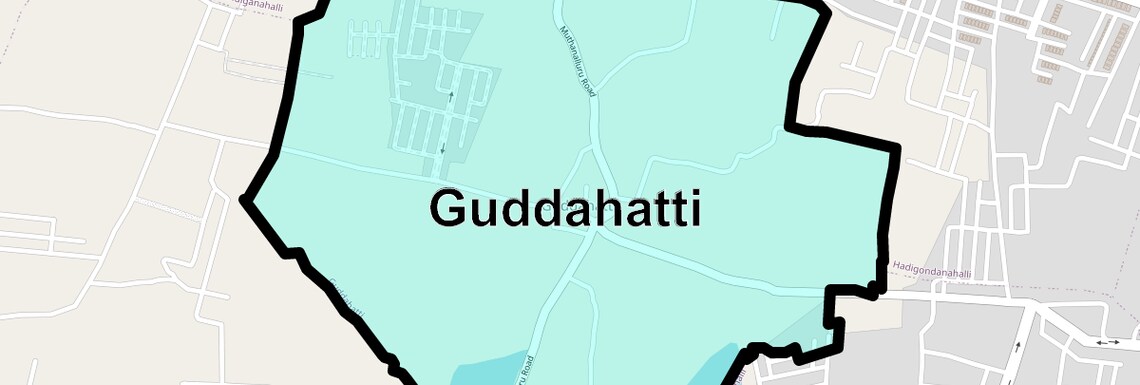 Location Map of Guddahatti, Bangalore