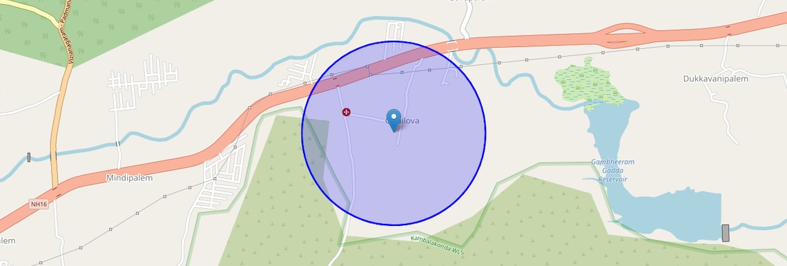 Location Map of Gudilova, Vizag