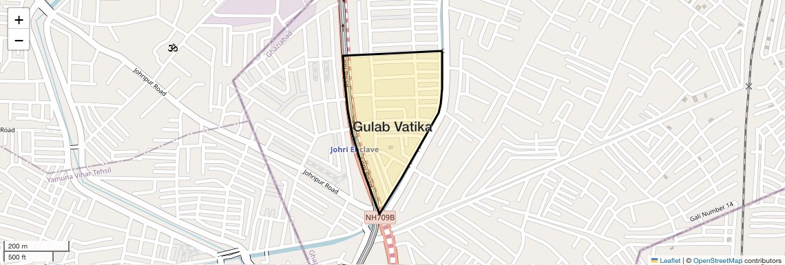 Location Map of Gulab Vatika, Ghaziabad