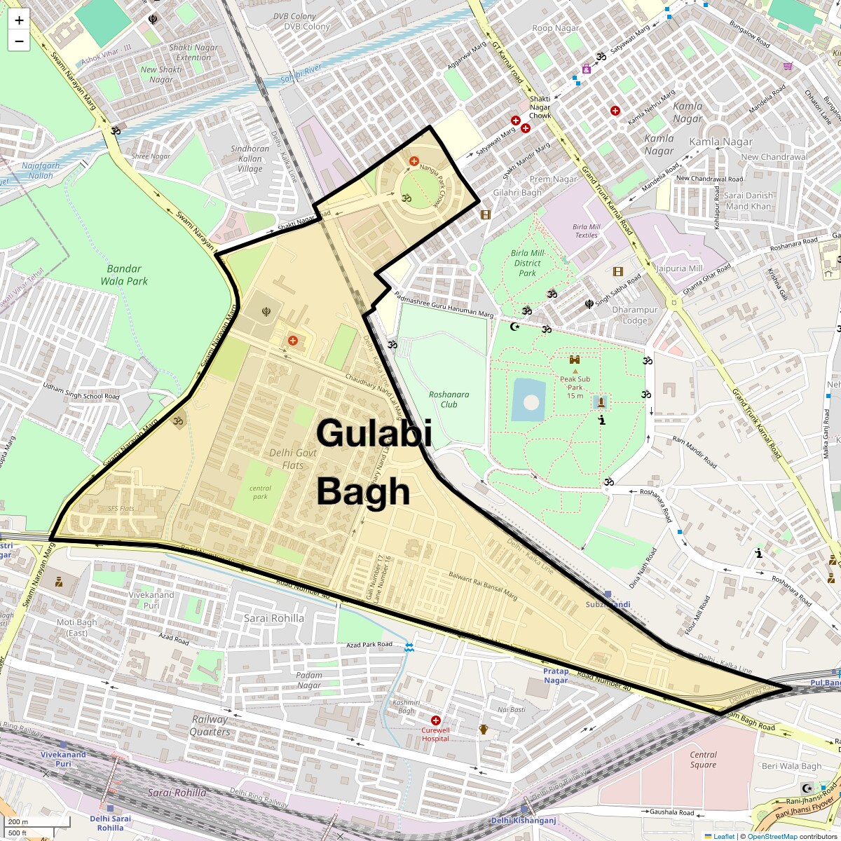 Check Time Travel of Gulabi Bagh, Delhi