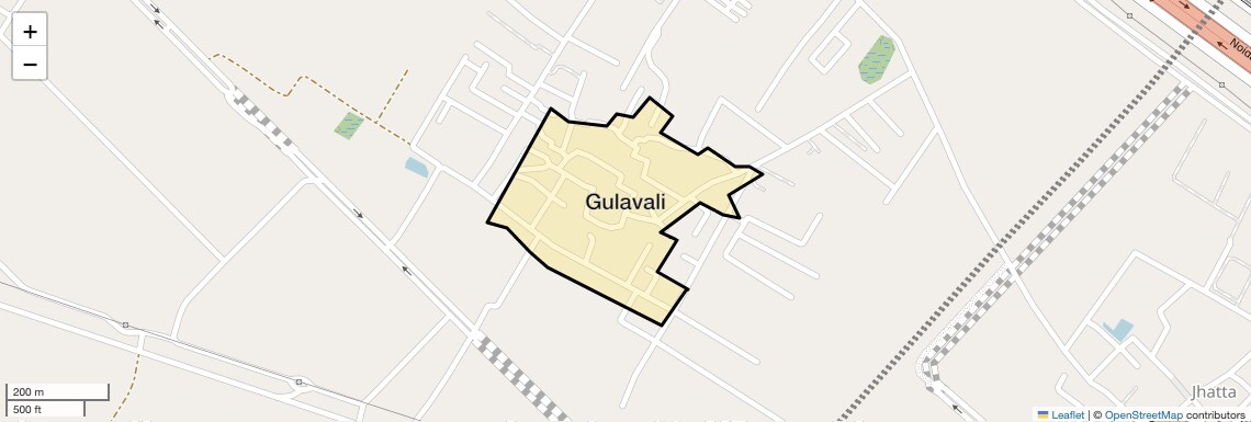 Location Map of Gulavali, Noida