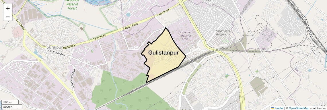 Location Map of Gulistanpur, Greater Noida